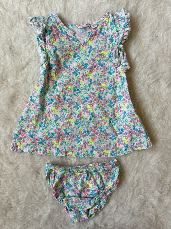 Janie and Jack Other - Janie and Jack Dainty Colorful Floral AOP Summer Dress & Bloomers